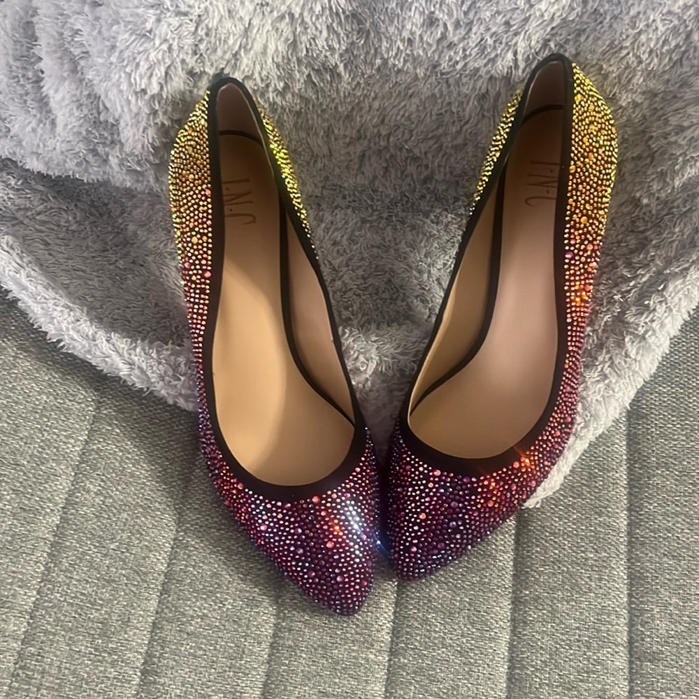 Multicolored beaded Heels